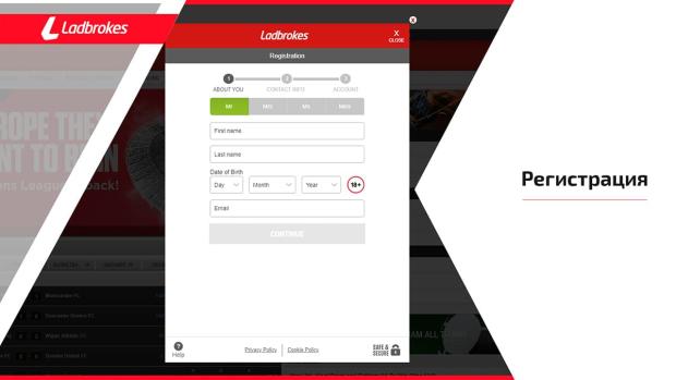 Ladbrokes регистрация