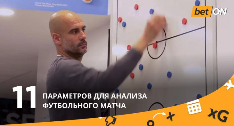 ⚽11 параметров для анализа футбольного матча (инфографика)