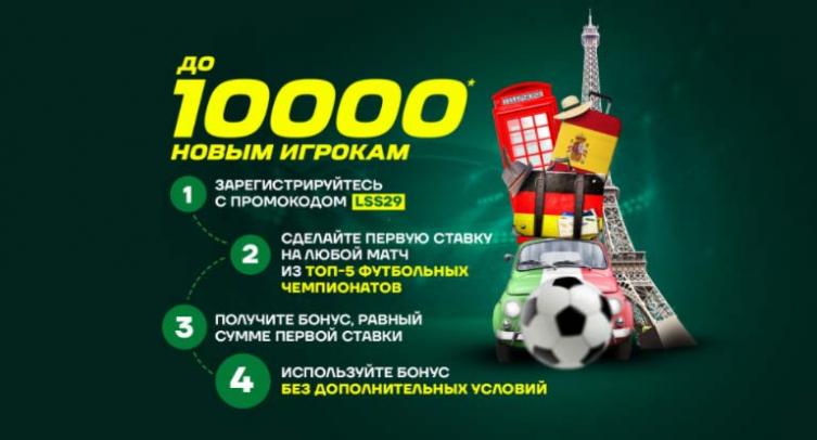 «Лига Ставок» дарит ₽10 000 новым игрокам за ставки на футбольные топ-лиги