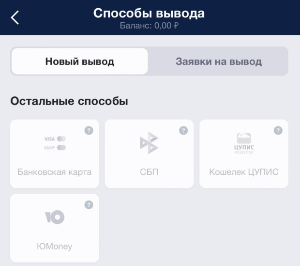 Способы вывода средств