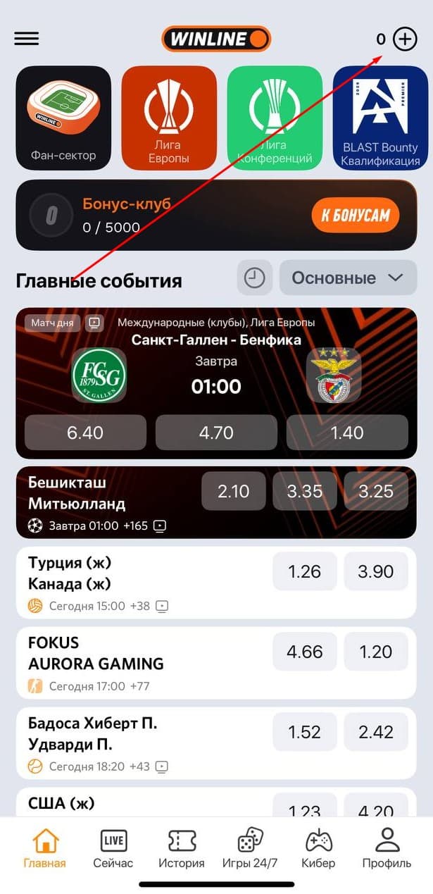идентификация в винлайне