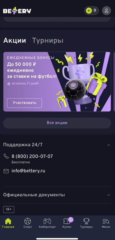 Поддержка БК Беттери
