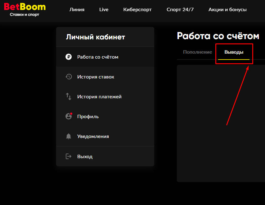 Выводите выигрыш с БК BetBoom