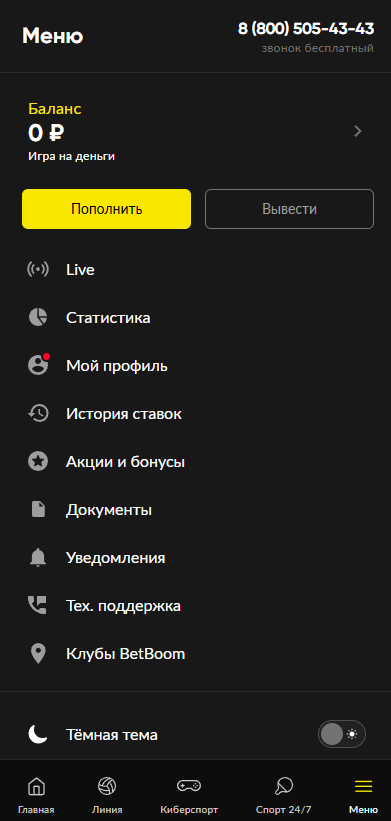 Пополните счет БетБум