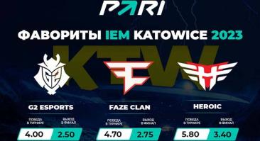 Букмекер назвал главных фаворитов IEM Katowice 2023 по CS:GO