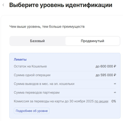 Уровни идентификации для букмекерской конторы zenit