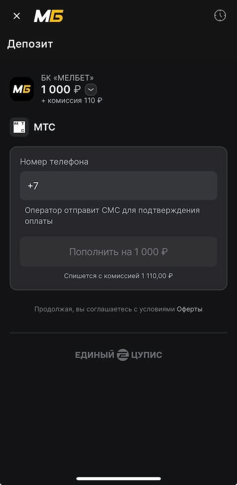 Баланс мобильного телефона (МТС, МегаФон, Билайн, Т2)