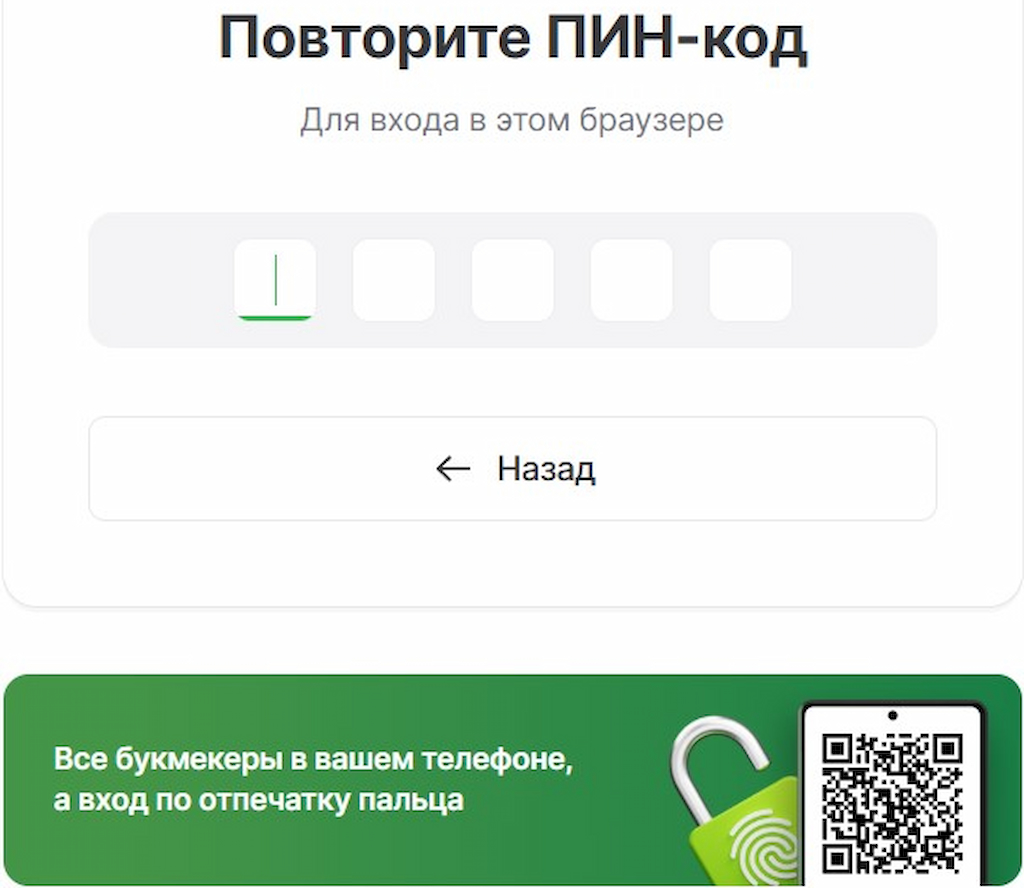 Повторите придуманный пин-код в ЦУПИСе для Leon