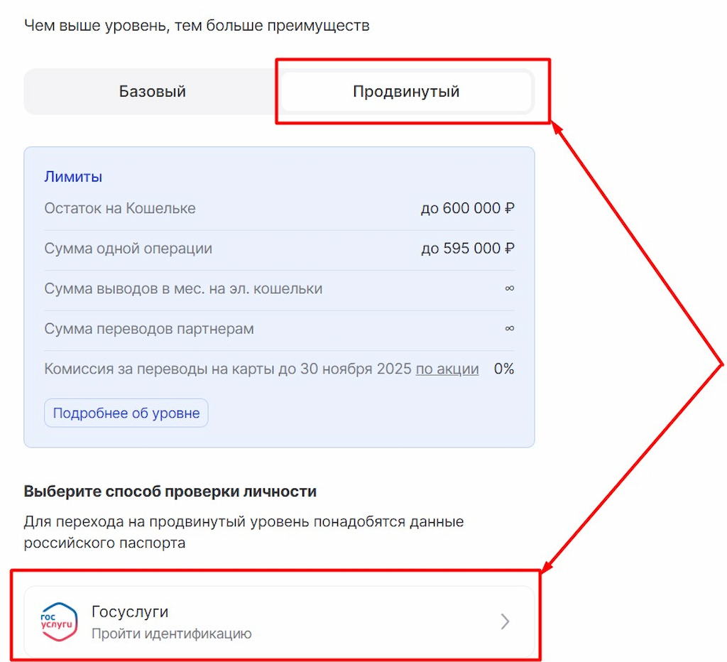 Пройдите продвинутую идентификацию для Leon