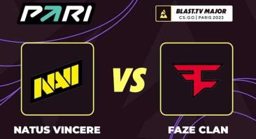 Клиент PARI поставил 1 600 000 рублей на победу NAVI над FaZe