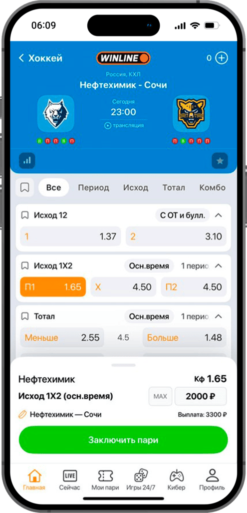 Подтвердите ставку на БК Винлайн