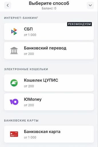 Фонбет методы платежей