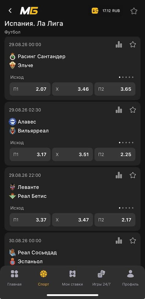 Ставки по линии Melbet