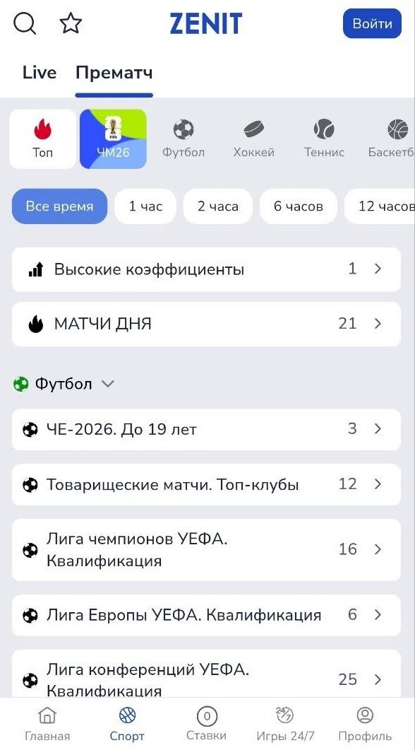 Бк Зенит линия