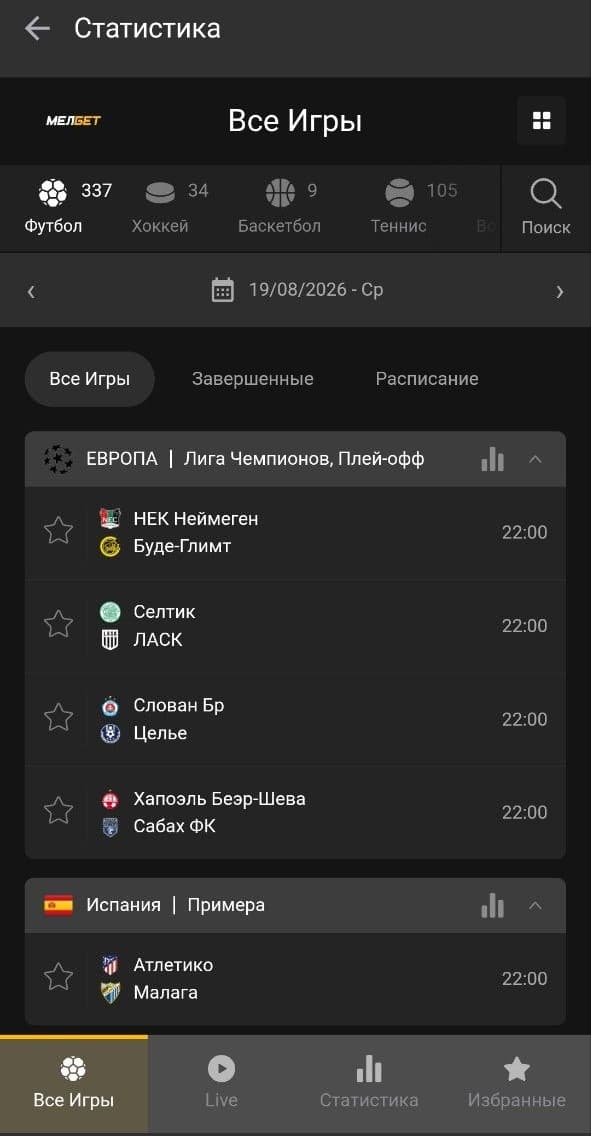 melbet android live