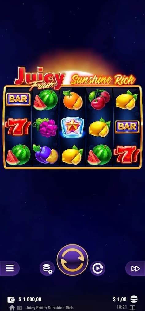 фрибеты Melbet для автомата Juicy Fruits Sunshine Rich