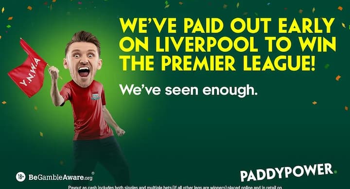 Paddy Power рассчитала ставки на чемпионство «Ливерпуля» досрочно. Ранее выплатила выигрыш за вылет «Эвертона»