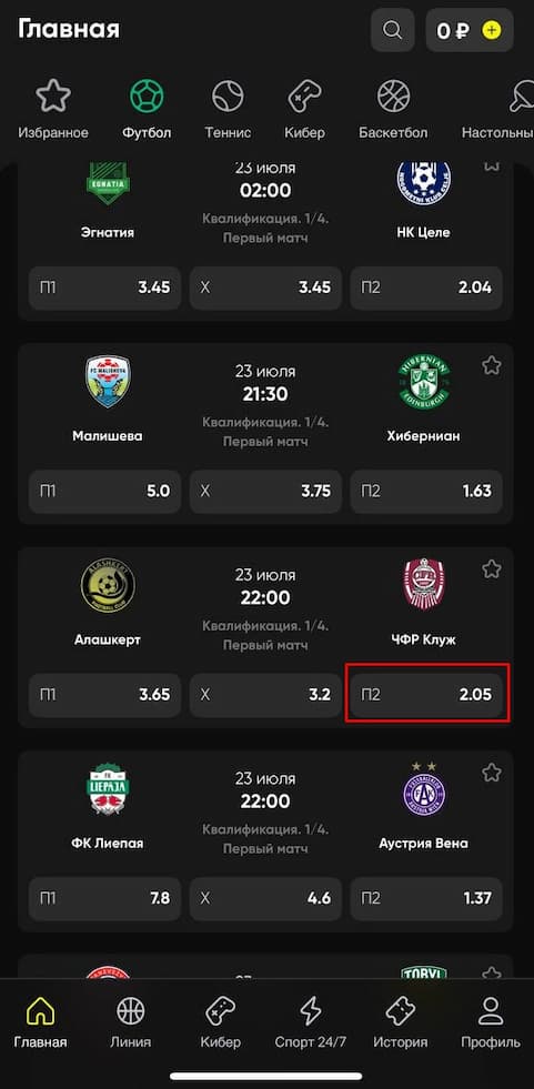 Интерфейс мобильного приложения
