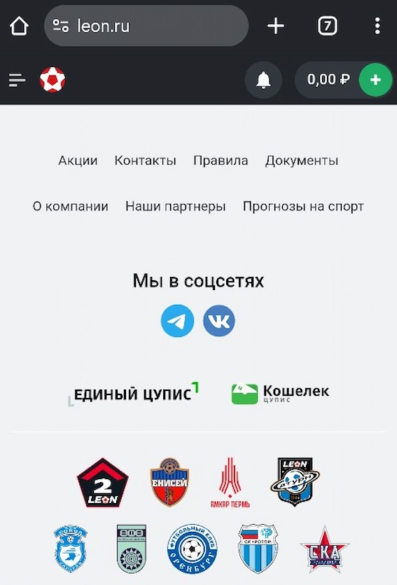 Информация и амбассадоры БК Леон