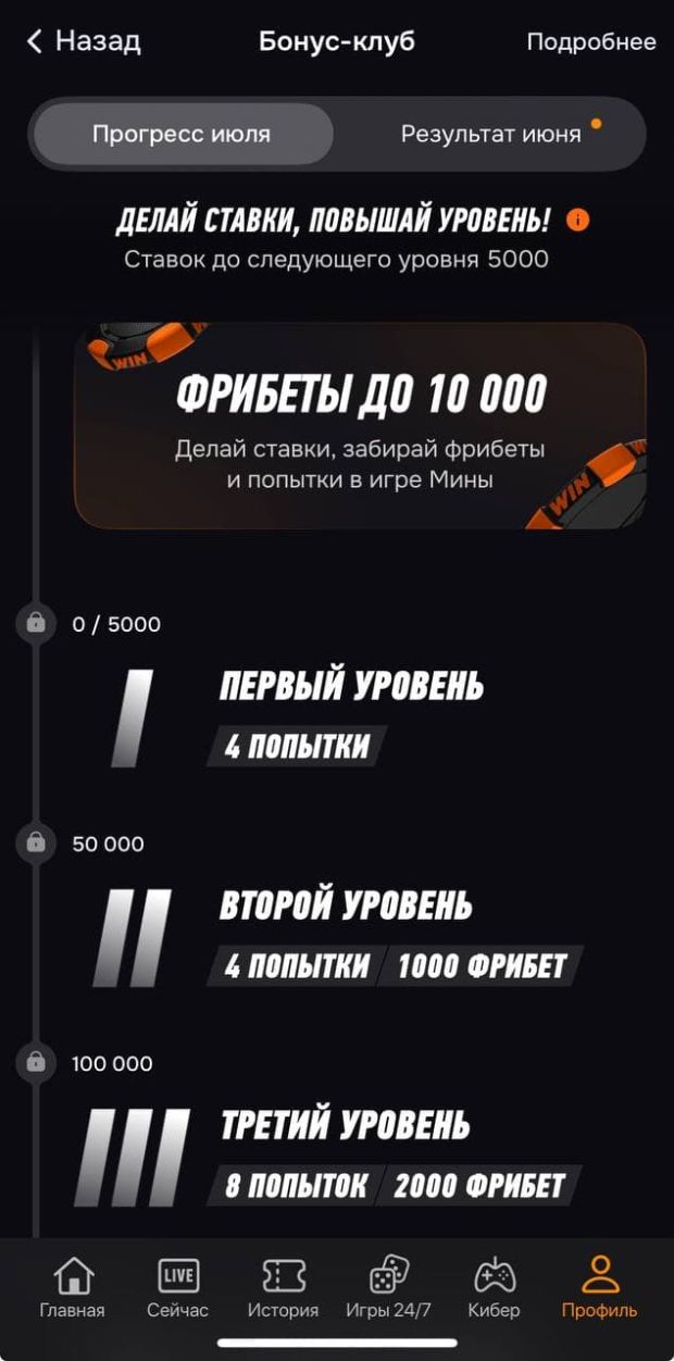 фрибеты винлайн