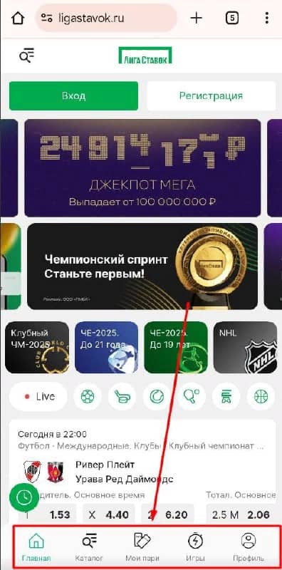 Поиск-каталог Лига Ставок