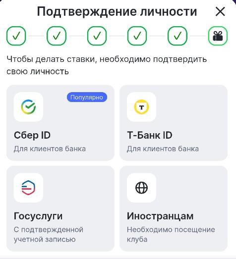 Подтверждение личности в БК Лига Ставок