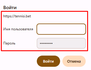 Авторизуйтесь на платформе Tennisi 