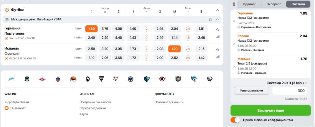 Как рассчитывается система в Винлайн: пример расчета