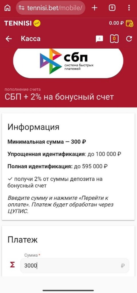 Интерфейс мобильного приложения Tennisi