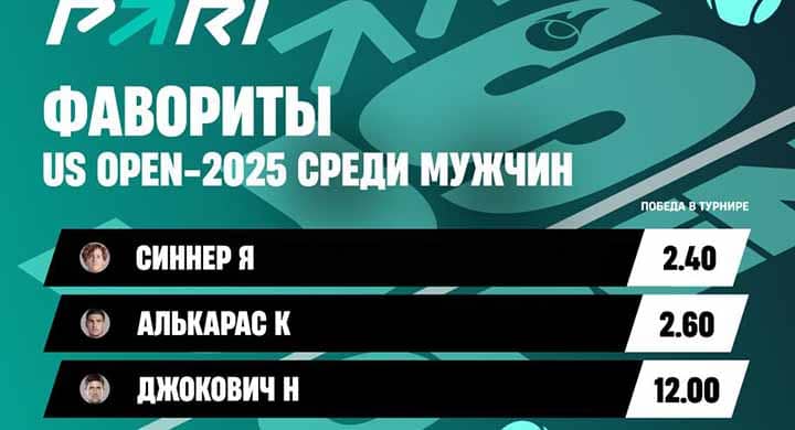 Букмекеры: Синнер и Алькарас — главные фавориты US Open