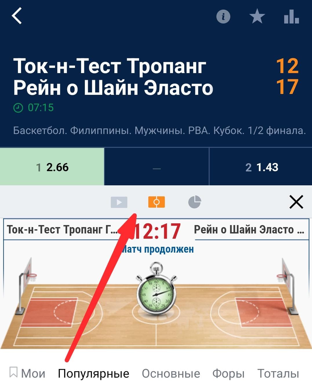 Отдельно стоит отметить наличие графических трансляций