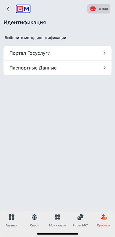 Идентификация через Госуслуги в Бет-М