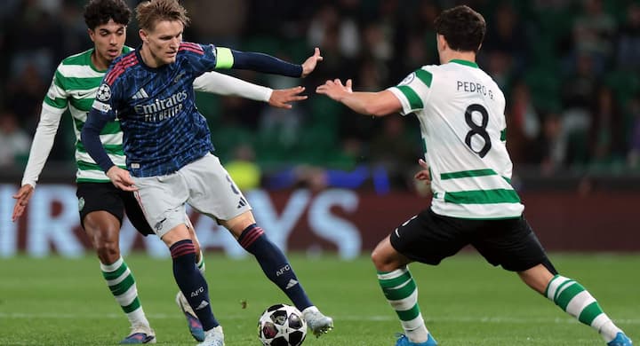 «Арсенал» вырвал победу у «Спортинга» в компенсированное время. Вероятность такого события была всего 6%
