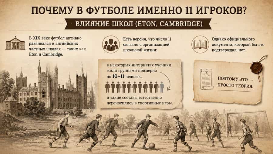 Влияние крикета и школьных спален (Eton, Cambridge)