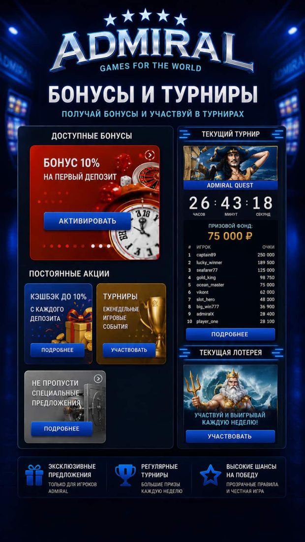 турниры адмирал
